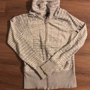 Gray and white Armani ex light sweater jacket